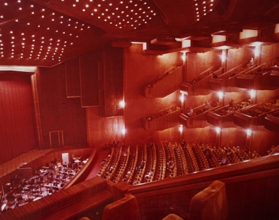 Auditorium of the Opera and Ballet Theatre in Vilnius (architect Nijolė Bučiūtė, artist Jurijus Markejevas). Photo: unknown, 1970s Courtesy Archive Nijolė Bučiūtė, Vilnius